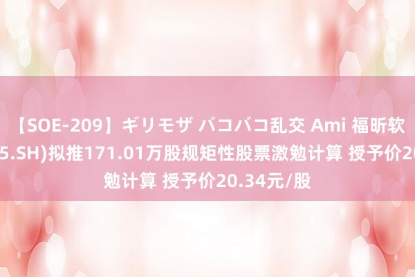 【SOE-209】ギリモザ バコバコ乱交 Ami 福昕软件(688095.SH)拟推171.01万股规矩性股票激勉计算 授予价20.34元/股