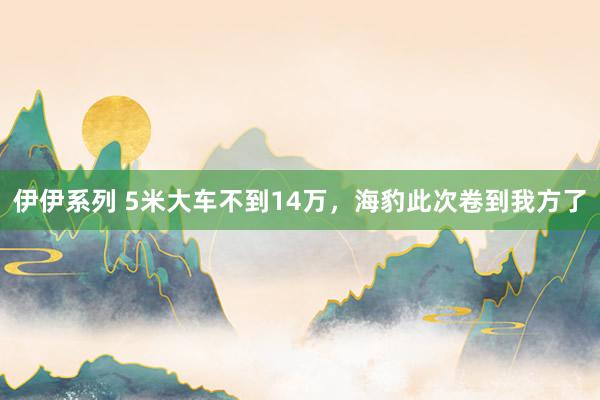 伊伊系列 5米大车不到14万，海豹此次卷到我方了