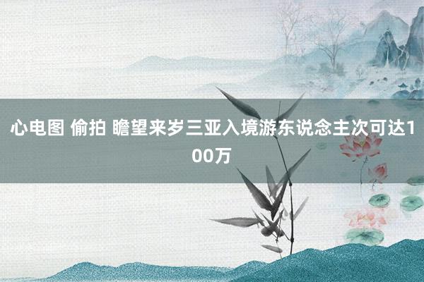 心电图 偷拍 瞻望来岁三亚入境游东说念主次可达100万