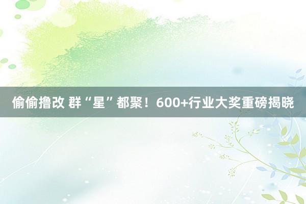 偷偷撸改 群“星”都聚！600+行业大奖重磅揭晓